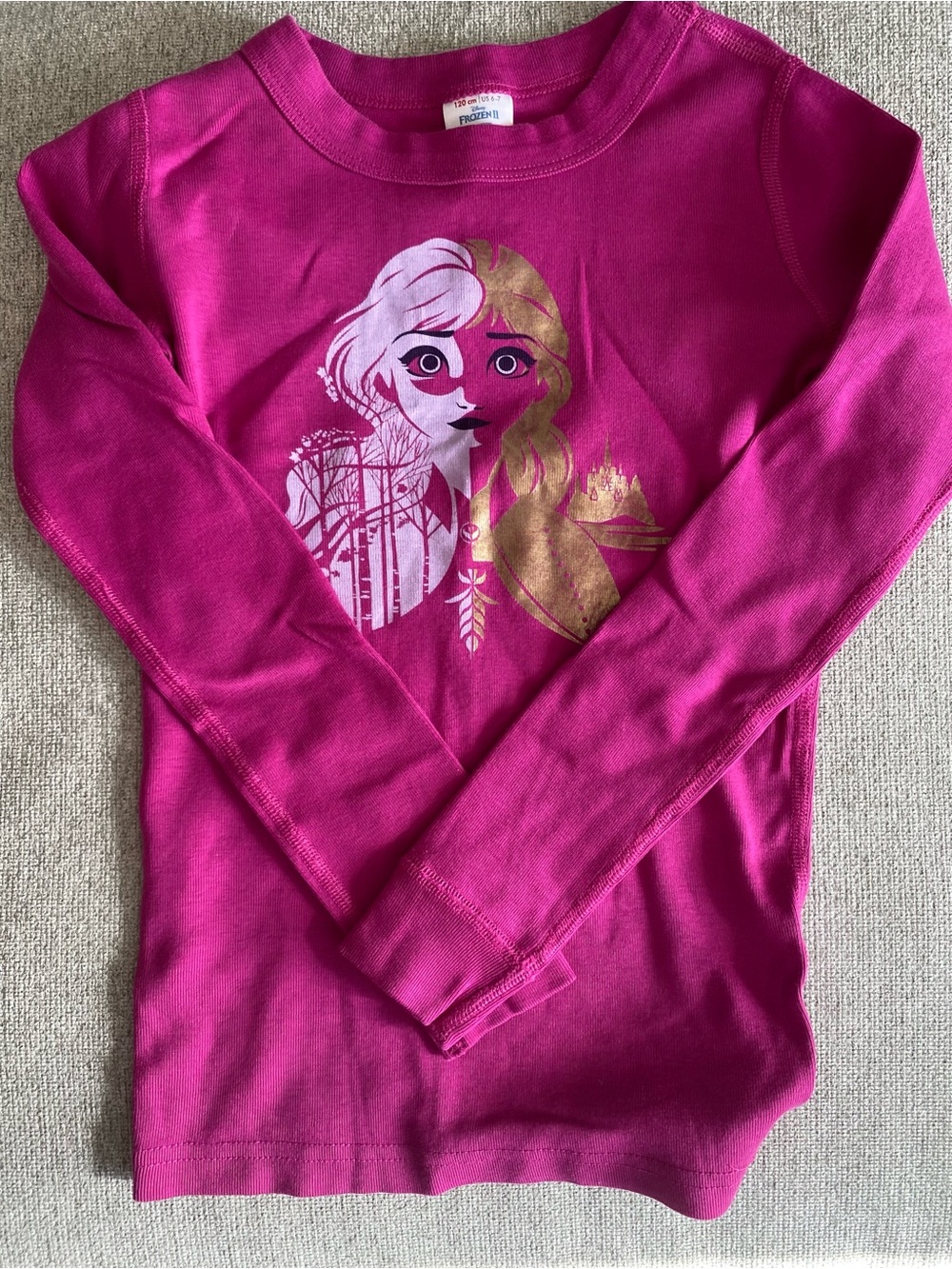 Hanna Andersson Magenta Pink Frozen Graphic Pajama Top